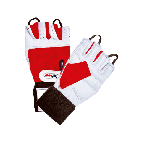 GUANTES CON MUÑEQUERA Color Rojo-Blanco